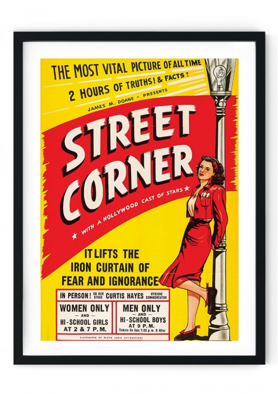 Street Corner Retro Film Poster